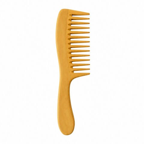 Doğal Geniş Dişli Saplı Şimşir Tarak 24 Cm – Ultra Pürüzsüz Yüzey