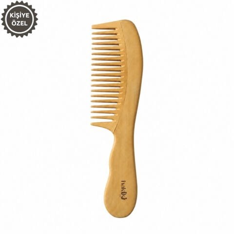 Doğal Saplı Şimşir Tarak 23 Cm Model 2 – Ultra Pürüzsüz Yüzey
