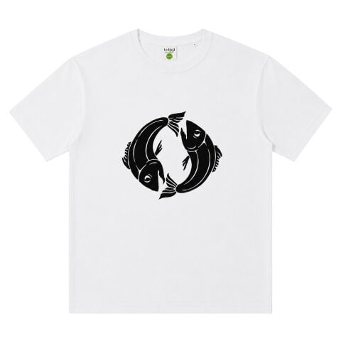 Kastamonu Taş Baskı Balık Burcu Unisex Oversize Tişört