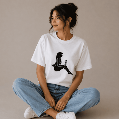 Kastamonu Block Print Virgo Unisex Oversize T-Shirt