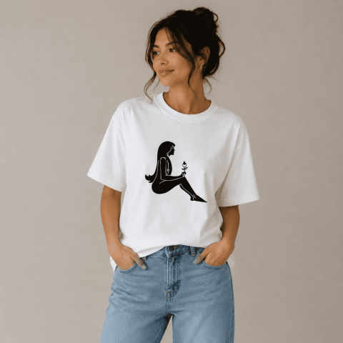 Kastamonu Block Print Virgo Unisex Oversize T-Shirt