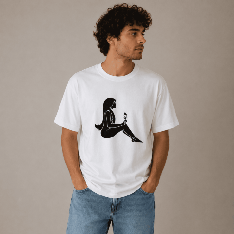 Kastamonu Block Print Virgo Unisex Oversize T-Shirt