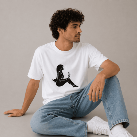 Kastamonu Block Print Virgo Unisex Oversize T-Shirt