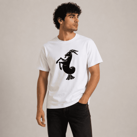 Kastamonu Block Print Capricorn Unisex Oversize T-Shirt
