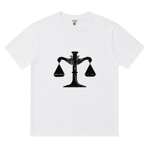 Kastamonu Taş Baskı Terazi Burcu Unisex Oversize Tişört